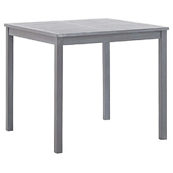 vidaXL Table de jardin Gris 80x80x74 cm Bois d'acacia massif