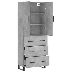 Acheter Maison Chic Buffet,Meuble de Rangement,commode pour salon,Cuisine Gris béton 69,5x34x180 cm Bois d'ingénierie -MN39544