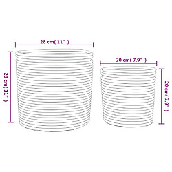 vidaXL Paniers de rangement 2 pcs blanc et noir coton pas cher