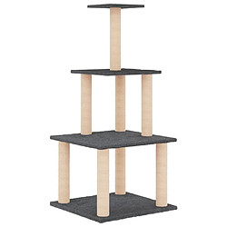 Acheter Arbre à chat avec griffoirs,niche pour chat en sisal gris foncé 111 cm -MN99858