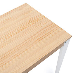 Avis Ds Meubles Table bureau Lunds 110x70 Blanc-Naturel