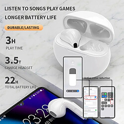 Avis GUPBOO Casque Bluetooth Pro 6s TWS avec micro casque de musique de jeu à suppression de bruit casque sans fil pour tous les téléphones intelligents