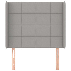 Avis Maison Chic Tête de lit scandinave avec oreilles,meuble de chambre Gris clair 93x16x118/128 cm Tissu -MN36015