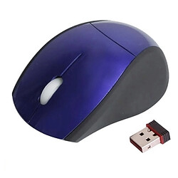 Wewoo Souris sans fil bleu Mini optique sans 2.4GHz avec mini-récepteur USB, Plug and Play, distance de travail 10 mètres 