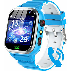 Vendos85 Montre Connectée Enfant Fille Garçon avec Téléphone SOS Pedometer Jeux Réveil bleu