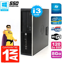 PC HP Compaq 8300 SFF Core I3-3220 RAM 8Go Disque 120 Go SSD Graveur DVD Wifi W7 - Occasion