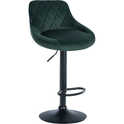 Non Tabouret de bar Lazio velours noir 