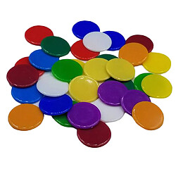 Acheter 100pcs Jetons De Poker Pièces De Couleur Unie Casino Supply Family Games Accs Mixte