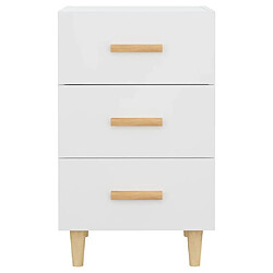 Acheter Maison Chic Table de chevet,Table de nuit,Table d'appoint pour salon blanc 40x40x66 cm bois d'ingénierie -MN36841