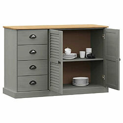 Avis Maison Chic Buffet commode,console avec tiroirs pour rangement VIGO 113x40x75 cm gris bois massif de pin -MN70600