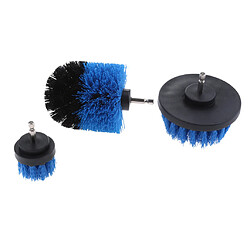 3pcs tuile coulis nettoyage perceuse brosse brosse gommage kit de fixation kit bleu