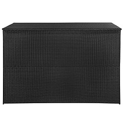 Avis Helloshop26 Coffre boîte meuble de jardin rangement 150 x 100 x 100 cm résine tressée noir 02_0013113