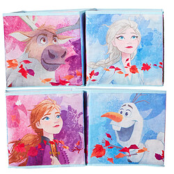 WORLDS APART Lot de 4 cubes de rangement pliables la reine des neiges 2 Disney 28 cm