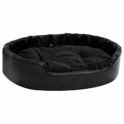 Maison Chic Niche Lit pour chien | Panier couchage pour chiens Noir 90x79x20 cm Peluche et similicuir -GKD78476