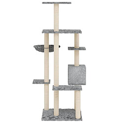 Acheter Arbre à chat avec griffoirs,niche pour chat en sisal Gris clair 142 cm -MN78730