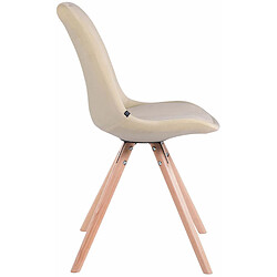 Avis Decoshop26 4 chaises de salle à manger style scandinave en velours crème pieds rond en bois clair CDS10305