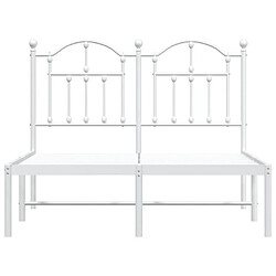 Maison Chic Lit adulte - Cadre de lit métal avec tête de lit pour chambre blanc 120x190 cm -MN38738 pas cher