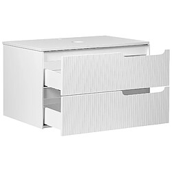 Acheter Beliani Meuble de salle de bain 80 x 52 cm blanc QUINTELA