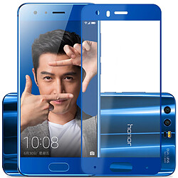 Huawei Honor 9 4G : Protection d'écran FULL Cover en verre trempé - Tempered glass Screen protector 9H premium / Films vitre Protecteur d'écran Honor9 smartphone 2017 / 2018 contour bleu - Version intégrale avec accessoires - XEPTIO