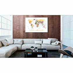 Paris Prix Tableau Imprimé World Map : Travel Around the World 40 x 60 cm