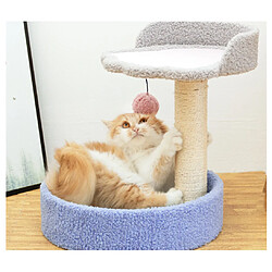 Universal Round bleu, blanc, beige et blanc assorti à un cadre ascendant chat poubelle chat griffe colonne Teddy velours sisal chat grimpe cadre saute plate-forme jouet