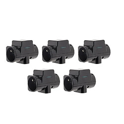 Lot de 5 triplites parafoudre 2x 16A 2P+T + 1x6A 2P - Noir - Zenitech