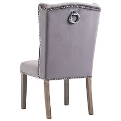 Decoshop26 Lot de 4 chaises de salle à manger cuisine design classique velours gris CDS021618 pas cher