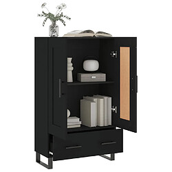 Avis vidaXL Buffet haut noir 69,5x31x115 cm bois d'ingénierie