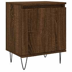 Maison Chic Table de chevet,Table de nuit,Table d'appoint pour salon chêne marron 40x30x50 cm bois d'ingénierie -MN29885