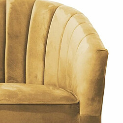 Acheter LEITMOTIV Fauteuil 1 place en polyester effet velours - Jaune Ocre