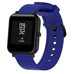 Wewoo Bracelet pour montre connectée Dragonne Sport en silicone brillant Huami Amazfit Bip Lite version 20 mm bleu 