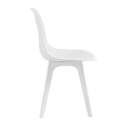 Helloshop26 Lot de 2 chaises de cuisine salle à manger 83 cm blanc 03_0003628