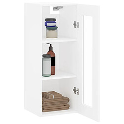 Maison Chic Armoire murale,Meuble de Rangement,Armoire Suspendue blanc 34,5x34x90 cm -MN28290 pas cher