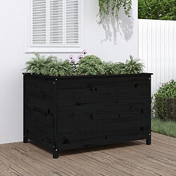 Maison Chic Jardinière,Lit surélevé de jardin - Bac à fleurs - pot de fleur noir 119,5x82,5x78 cm bois de pin massif -GKD68431