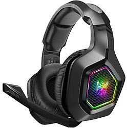 Chrono Casque de jeu pour PS4, PS5, casque de jeu stéréo surround 3,5 mm avec micro et lumière arc-en-ciel RVB pour Xbox One Nintendo Switch PC Ordinateur portable Mac(noir)