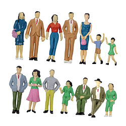 14pcs 1/25 échelle Couleur Personnes Modèle Mini Modèles Debout Personnes Pour La Décoration pas cher