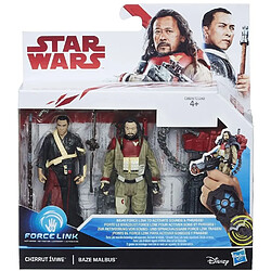 Hasbro Figurine CHIRRUT IMWE ET BAZE MALBUS STAR WARS FORCE LINK 