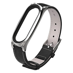 Wewoo Bracelet en cuir pleine fleur Mijobs pour bracelet Xiaomi Mi Band 3 à bracelets magnétiques sans vis Bracelet intelligent Remplacement des accessoires, hôte non inclus 