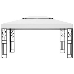 Acheter Maison Chic Tonnelle | Pergola avec double toit et lumières LED 3x4 m Blanc -GKD27483