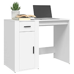 Acheter Maison Chic Bureau,Table de travail,bureau de travail pour chambre Blanc 100x49x75 cm Bois d'ingénierie -GKD69147