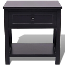 Avis Maison Chic Table de chevet,Table de nuit,Table d'appoint pour salon Bois Noir -MN52386