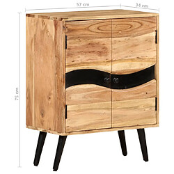 vidaXL Buffet 57x34x75 cm Bois d'acacia massif pas cher