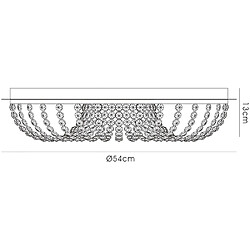 Avis Luminaire Center Plafonnier Cosmos 7 Ampoules chrome poli/cristal