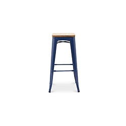 Avis ICONIK INTERIOR Tabouret de bar - Design industriel - Bois et acier - 76cm - Nouvelle édition - Stylix Crème