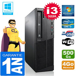 PC Lenovo M92p SFF Core I3-3220 Ram 4Go Disque 500 Go Graveur DVD Wifi W7 - Occasion