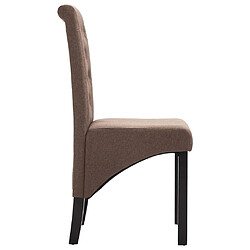 Acheter Maison Chic Lot de 2 Chaises à manger,Chaise pour cuisine,Solide Structure marron tissu -MN98682