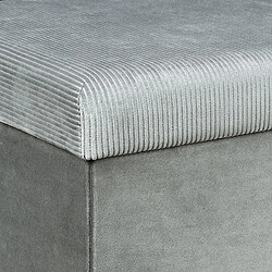 Avis The Home Deco Factory Coffre banc pliable design velours Giulia - L. 76 x H. 38 cm - Gris