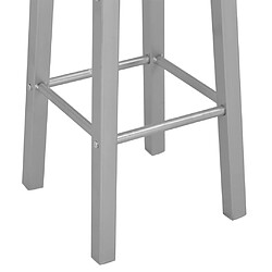 Acheter vidaXL Tabourets de bar lot de 2 argenté MDF