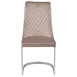 Acheter Beliani Chaise de salle à manger Chaise en porte-à-faux ALTOONA Set de 2 Velours Beige