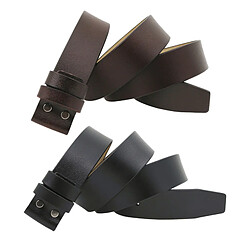 2 Pièces Sangle de Ceinture En Cuir 1.5 `` (38mm) Large Ceinture Sans Boucle Ceinture en cuir de qualité pour homme sans boucle